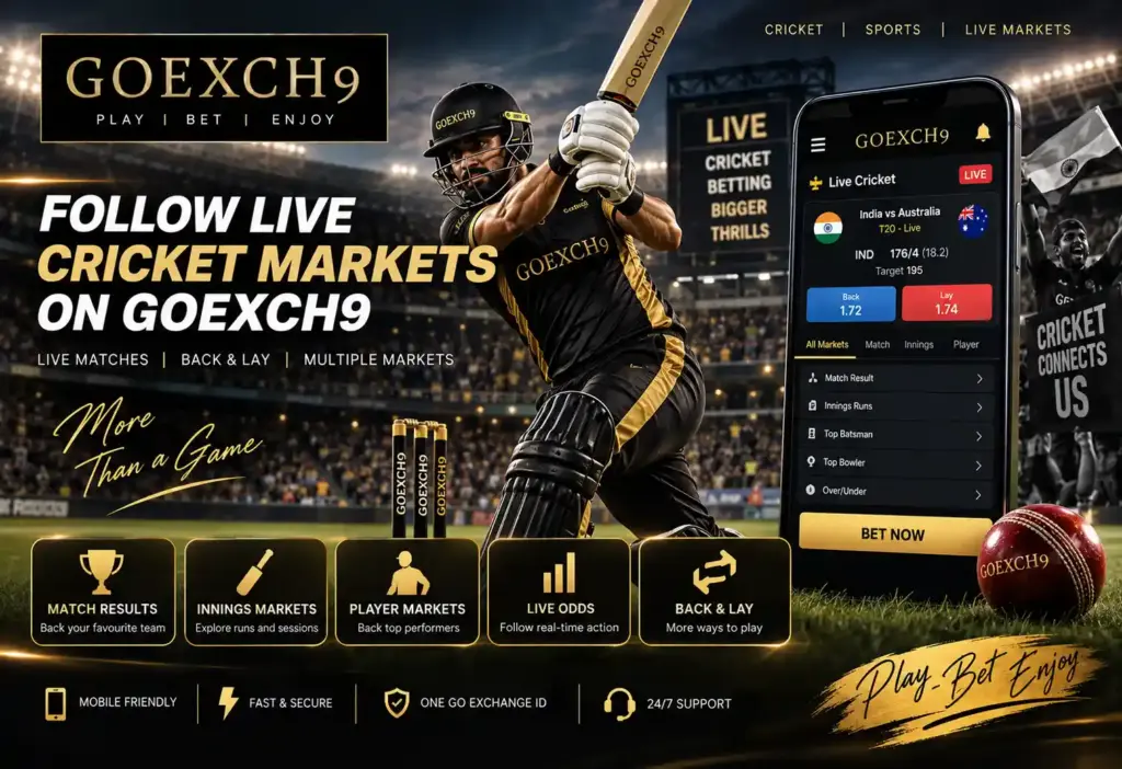 Follow Live Cricket Markets on GoExch9