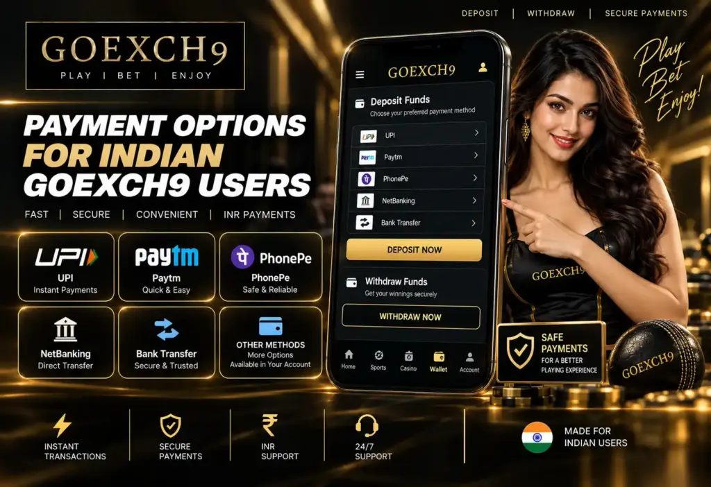 Payment Options for Indian GoExch9 Users